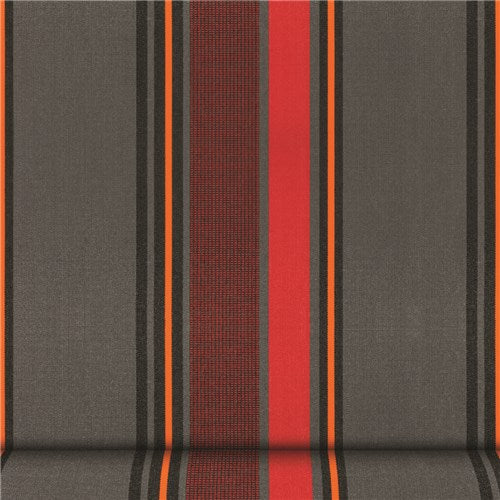 Sunbrella Canvas Charcoal Grey & Red Stripe