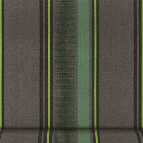 Sunbrella Canvas Charcoal Grey & Green Stripe