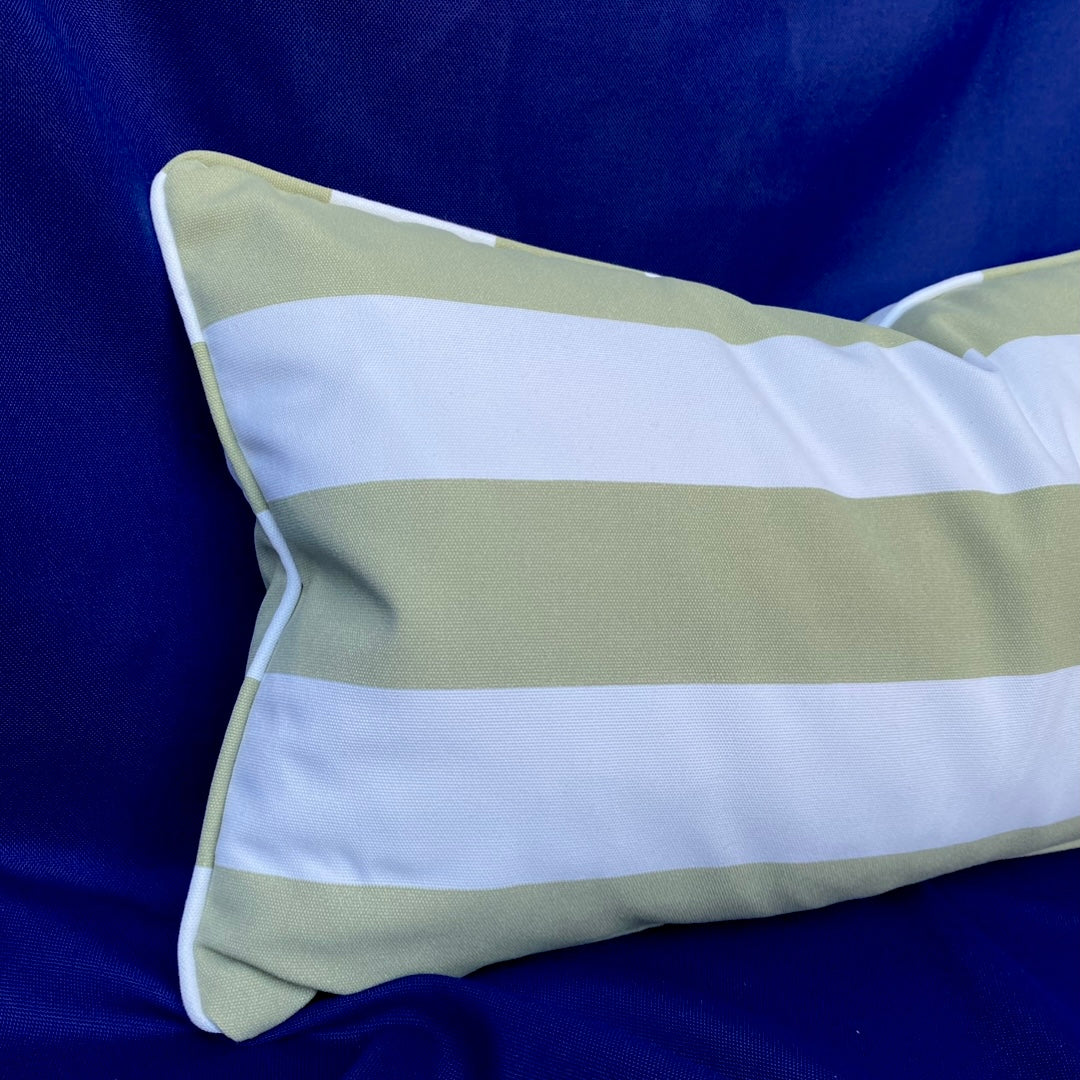 Marine Outdoor Cushions – Sage & White