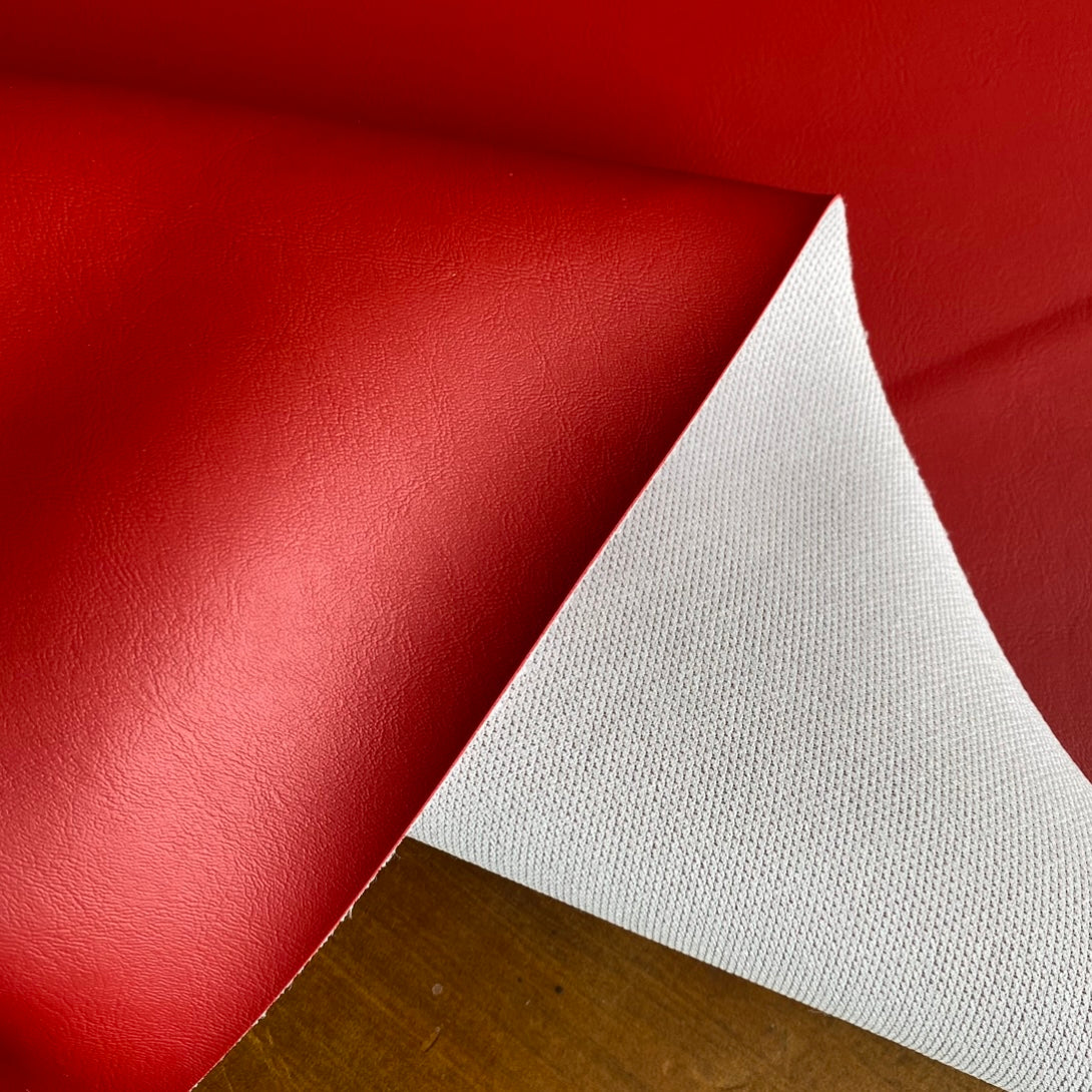 Eden Upholstery Vinyl: Cherry Red. Red Upholstery Vinyl