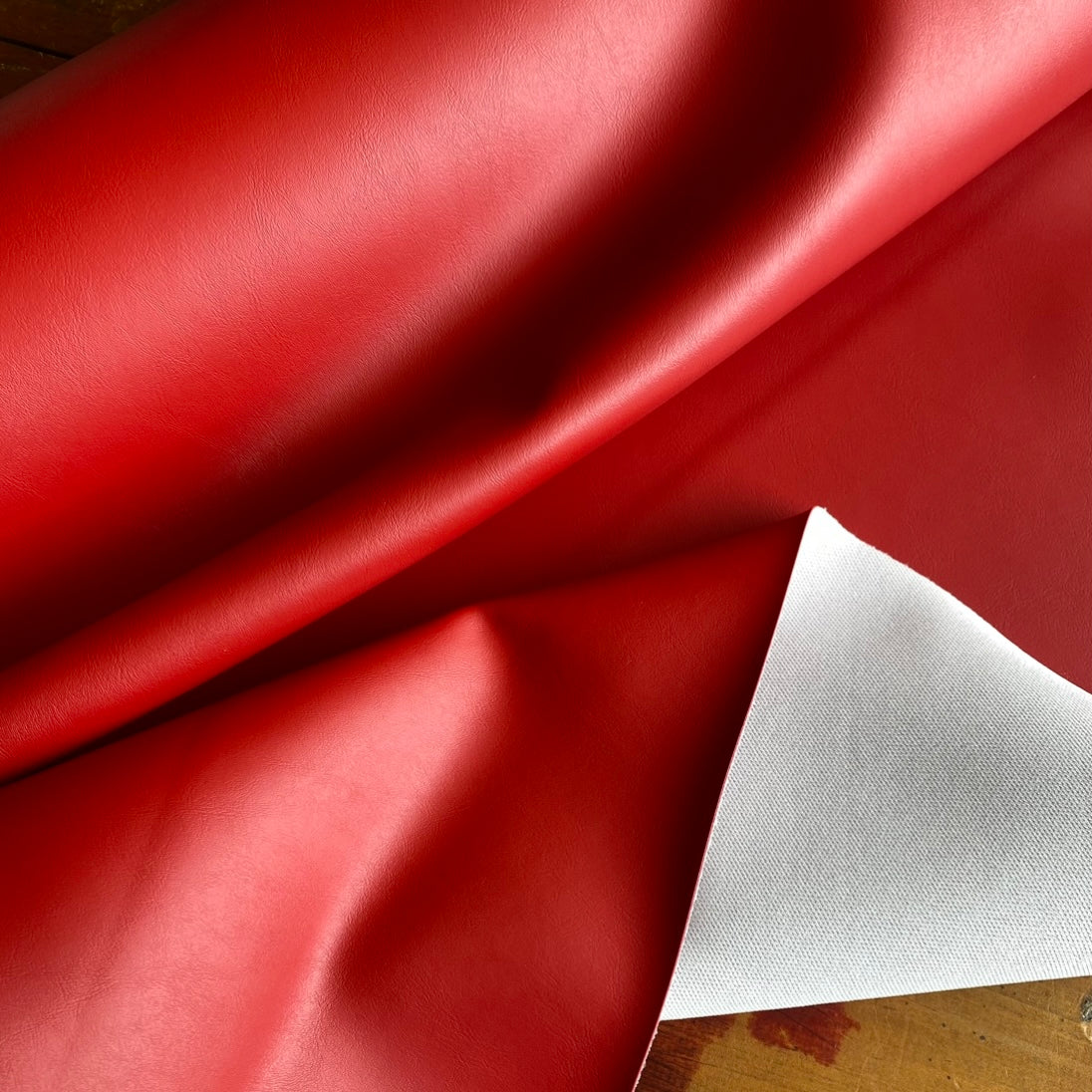 Eden Upholstery Vinyl: Cherry Red. Red Upholstery Vinyl