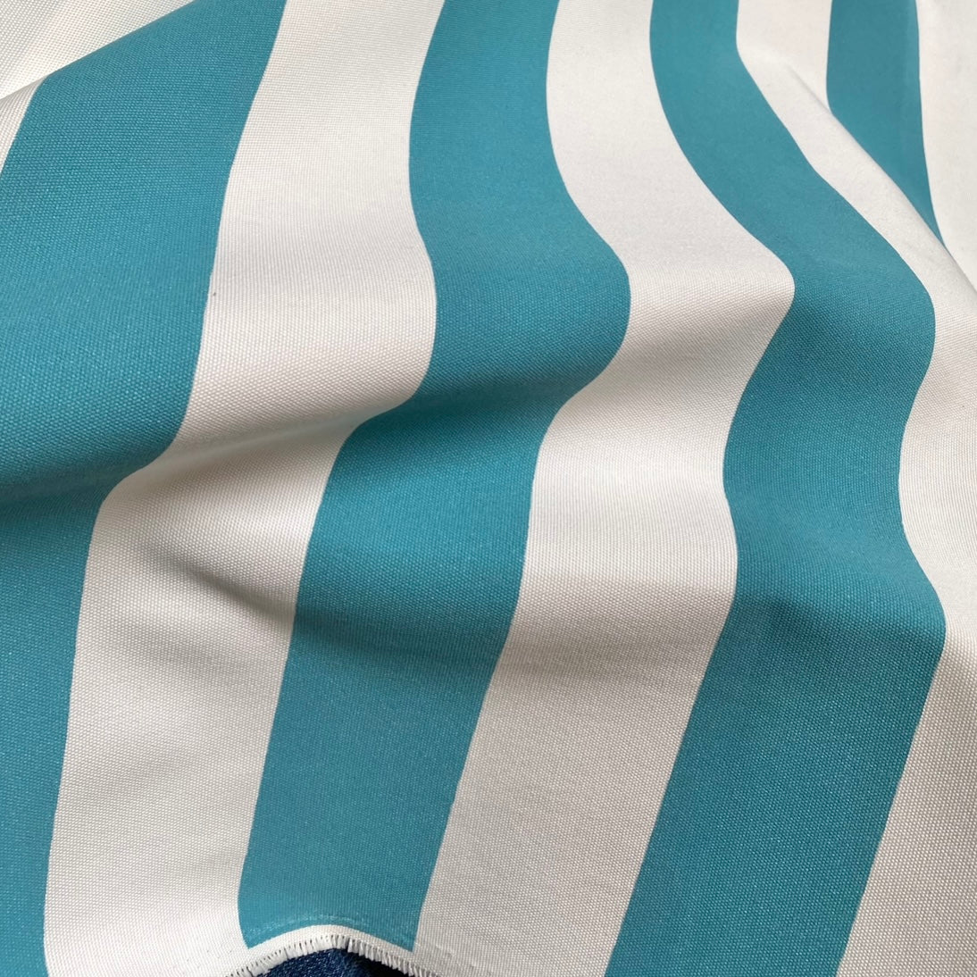 Teal and White Stripe