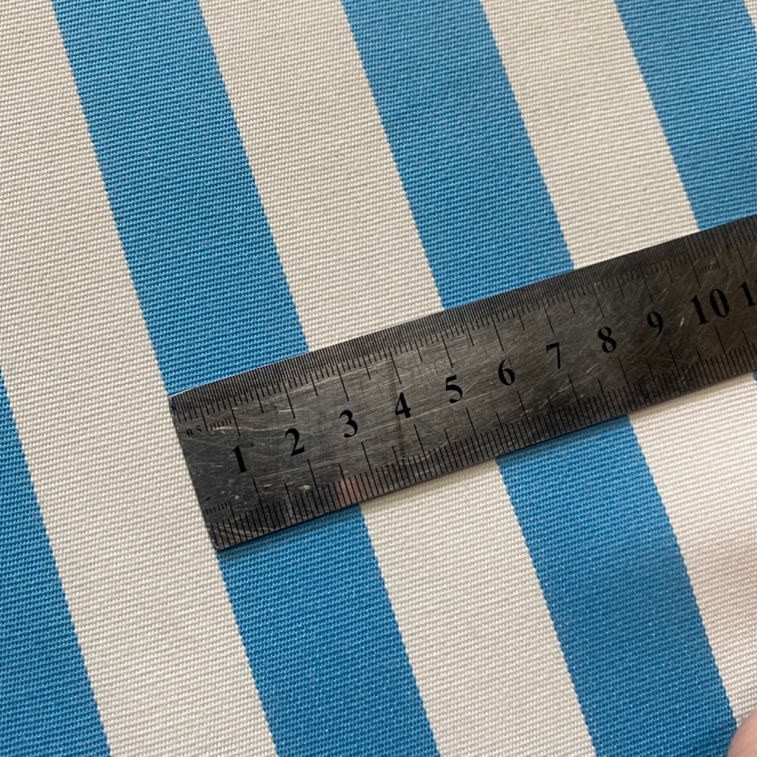 Sunbrella Upholstery Fabric Blue 1" Stripe