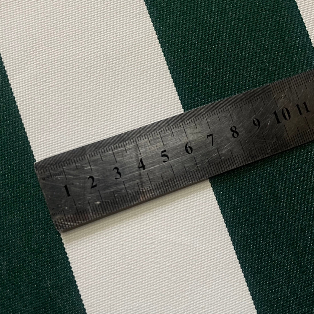 Sunbrella Upholstery Fabric Green 2.5" Stripe