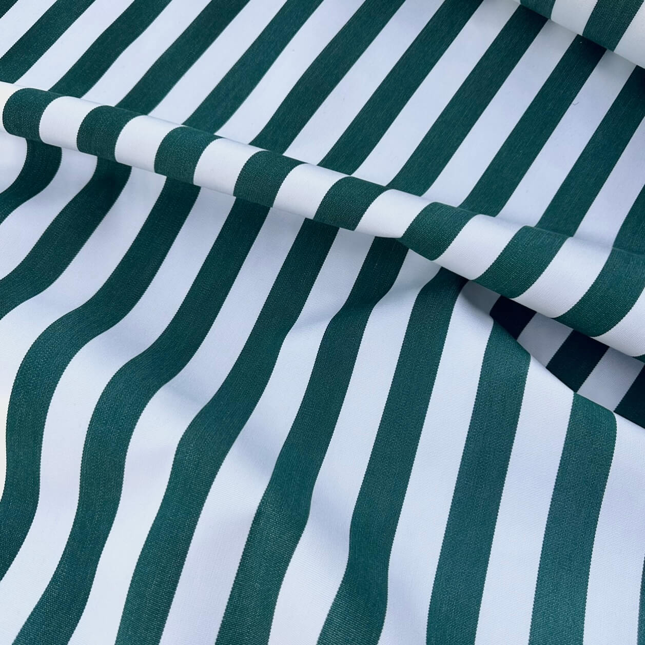 Sunbrella Upholstery Fabric Green 1" Stripe