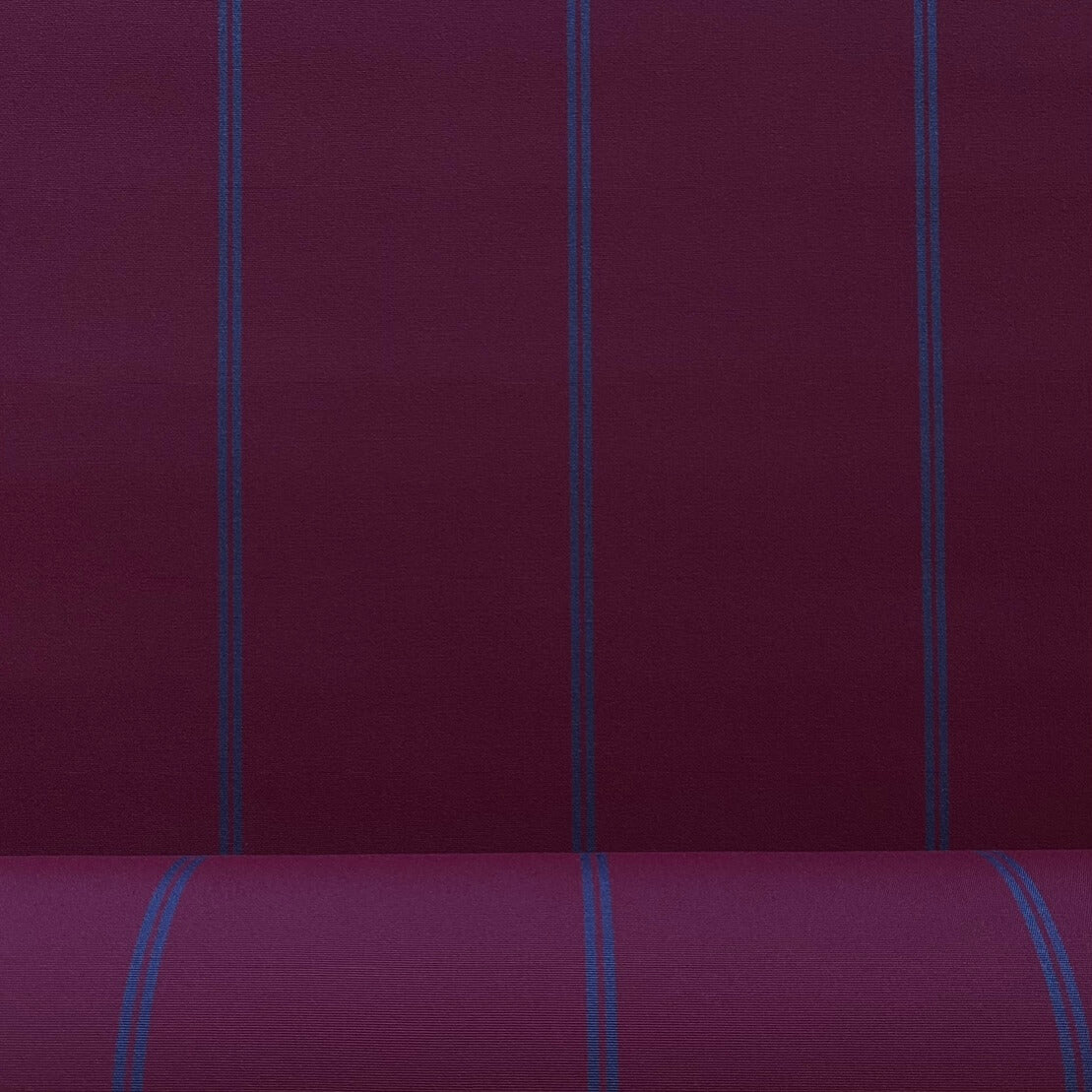 Sunbrella Canvas Maroon Blue Pin Stripe