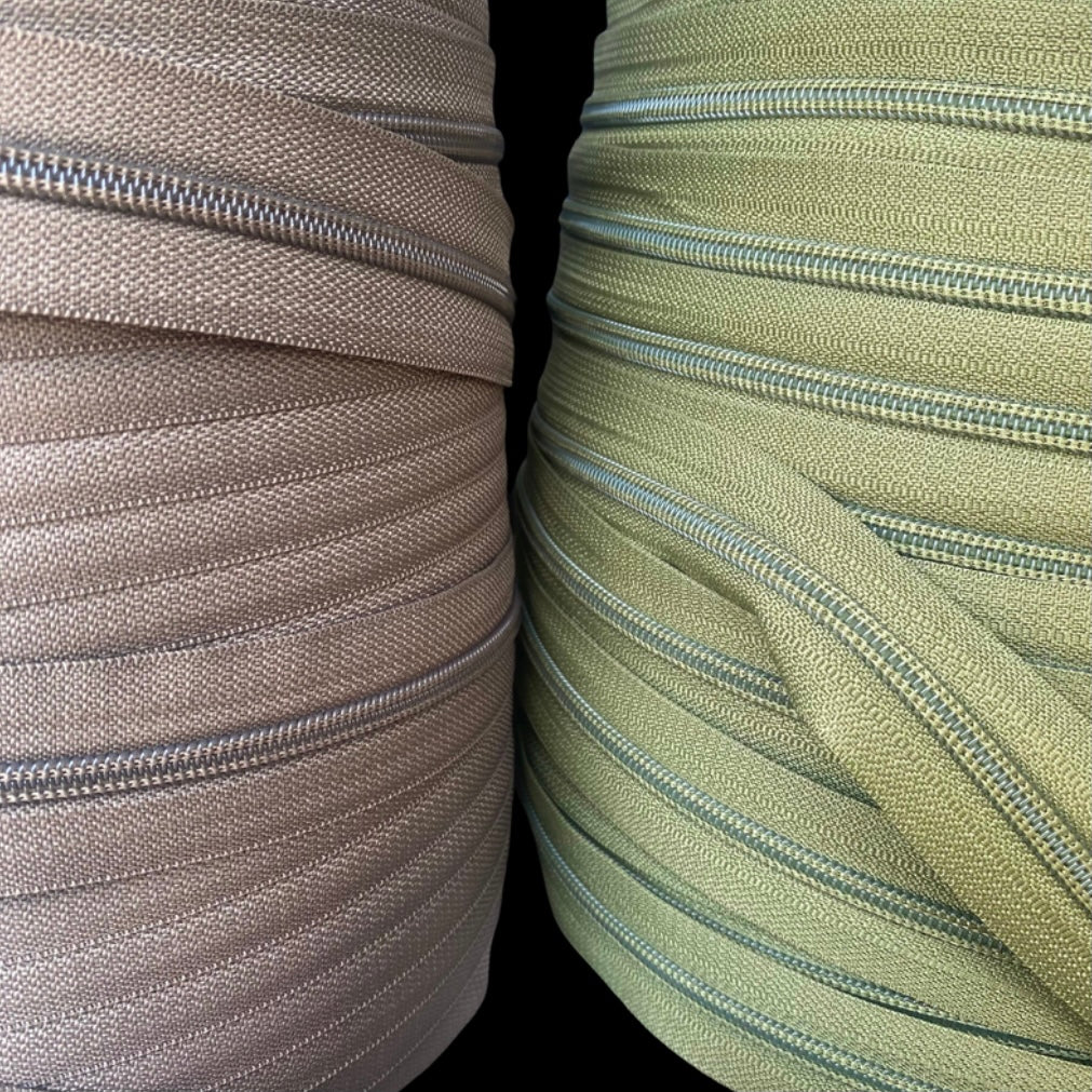 ZIPA #5 Continuous Spiral Coil Zipper – Khaki