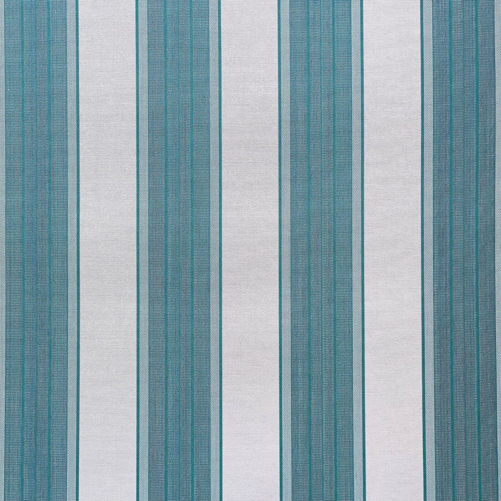 Sunbrella Canvas Fabric: Teal, White Stripe