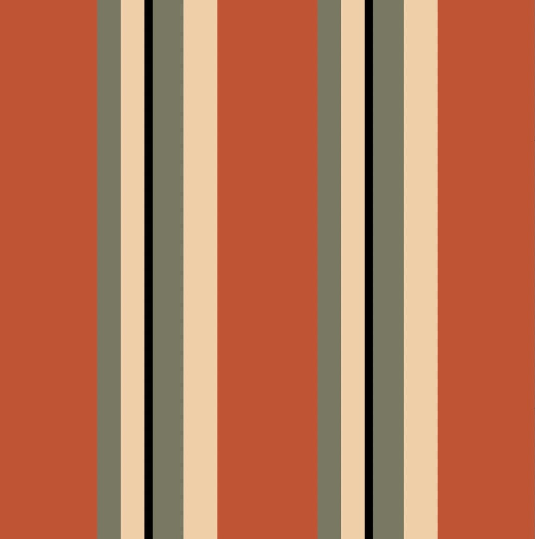Somerton Awning Canvas: Orange Stripe 2246