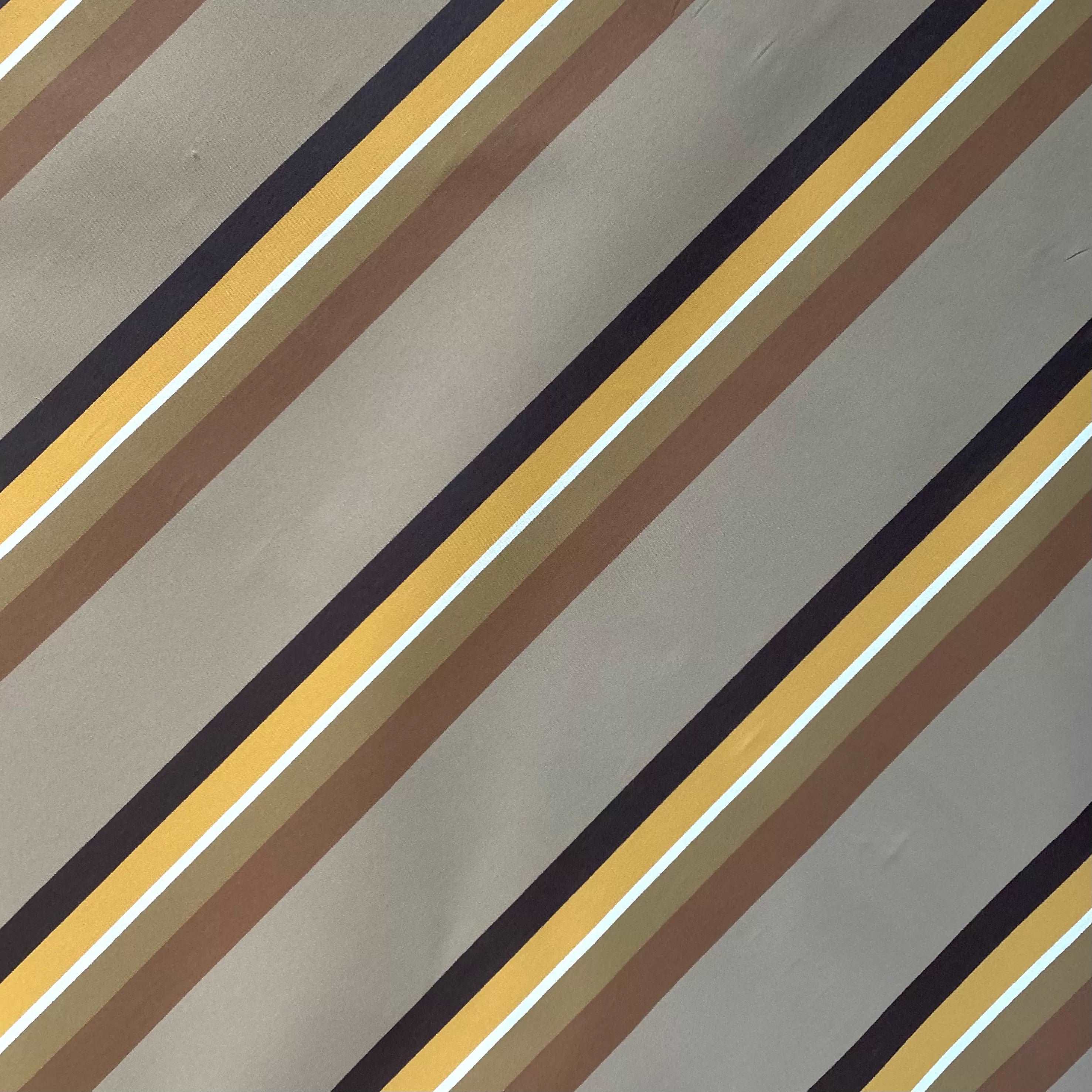 Black, Mustard, White Brown, Taupe Stripe
