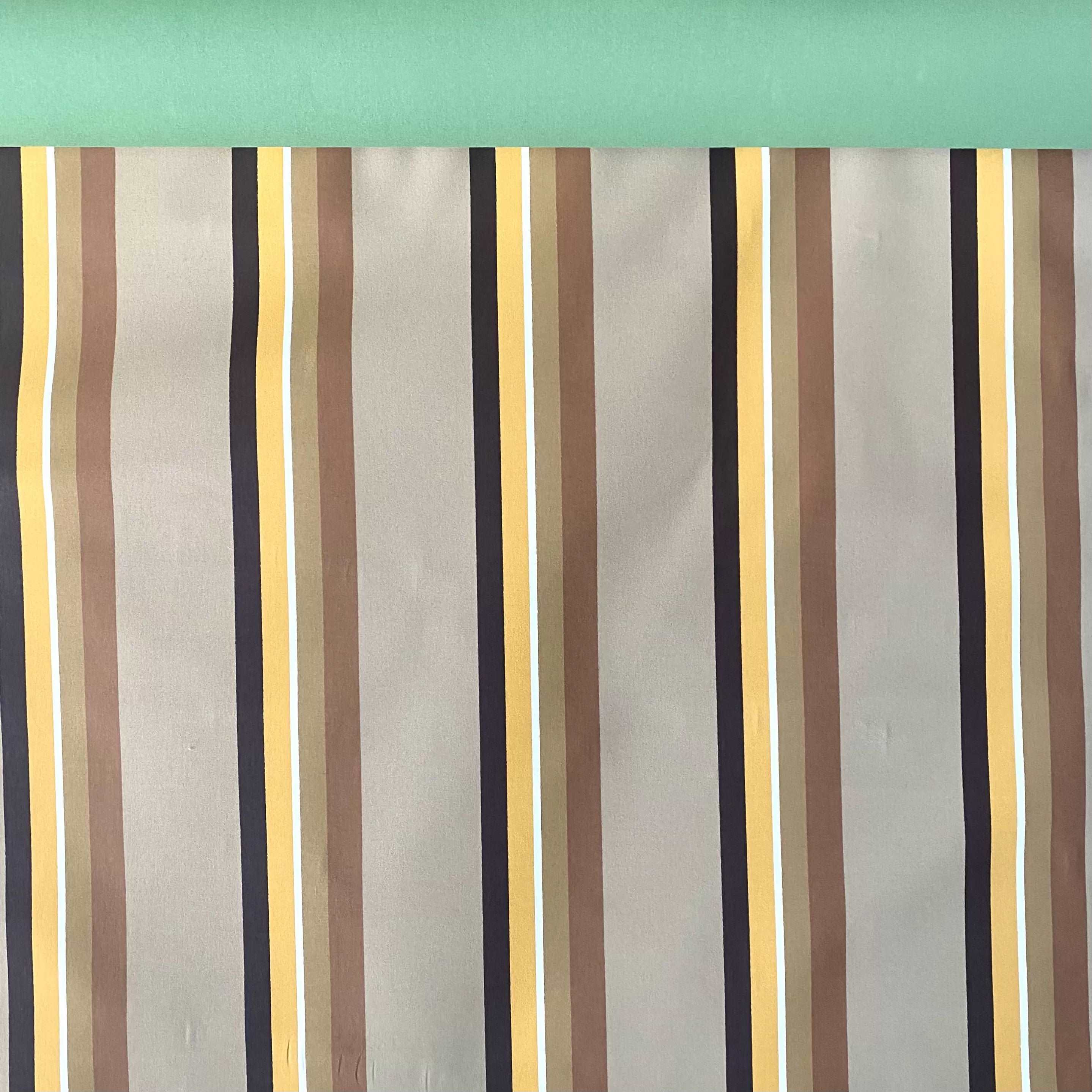 Black, Mustard, White Brown, Taupe Stripe