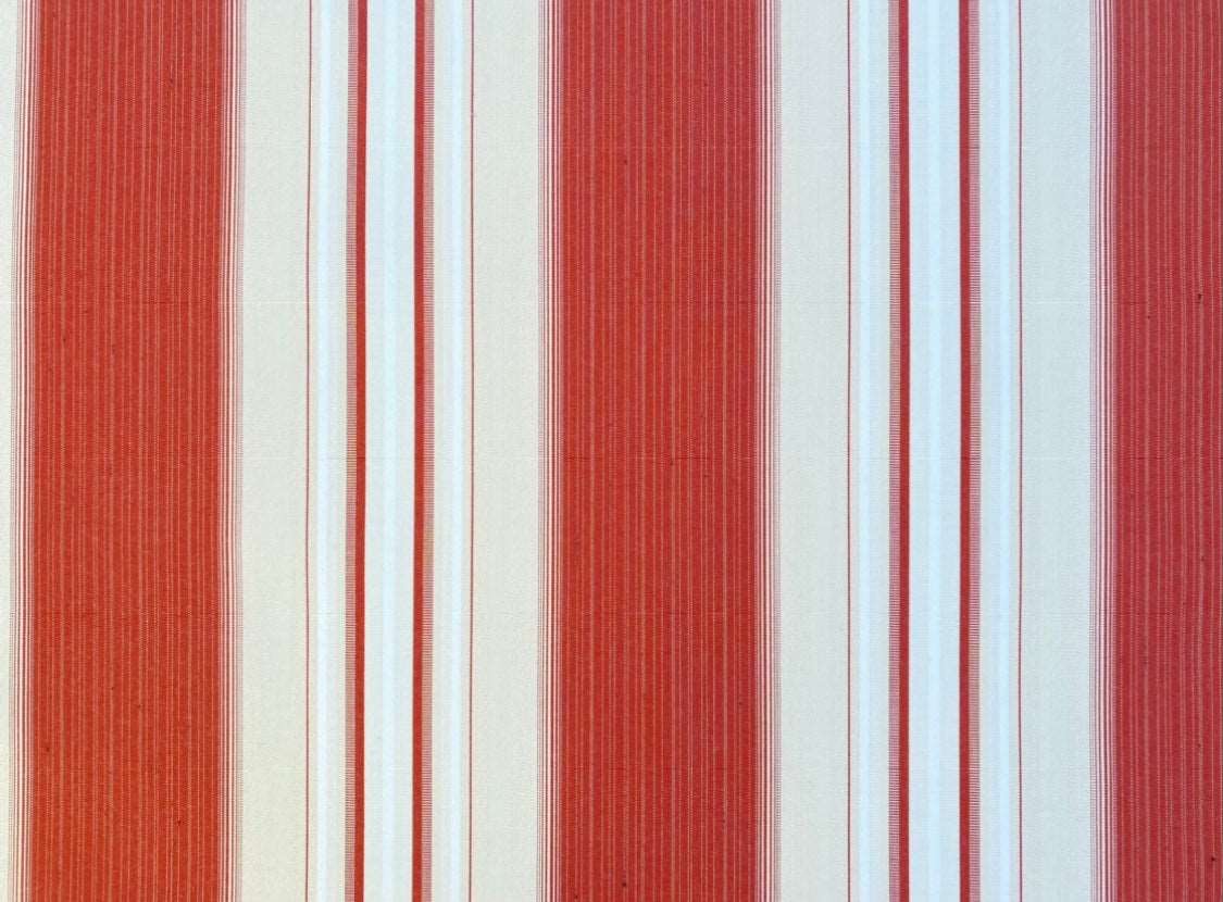 Sunbrella Acrylic Canvas: Warm Red, Cream Stripe