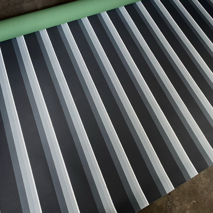 Somerton Awning Canvas: Charcoal Stripe 2256