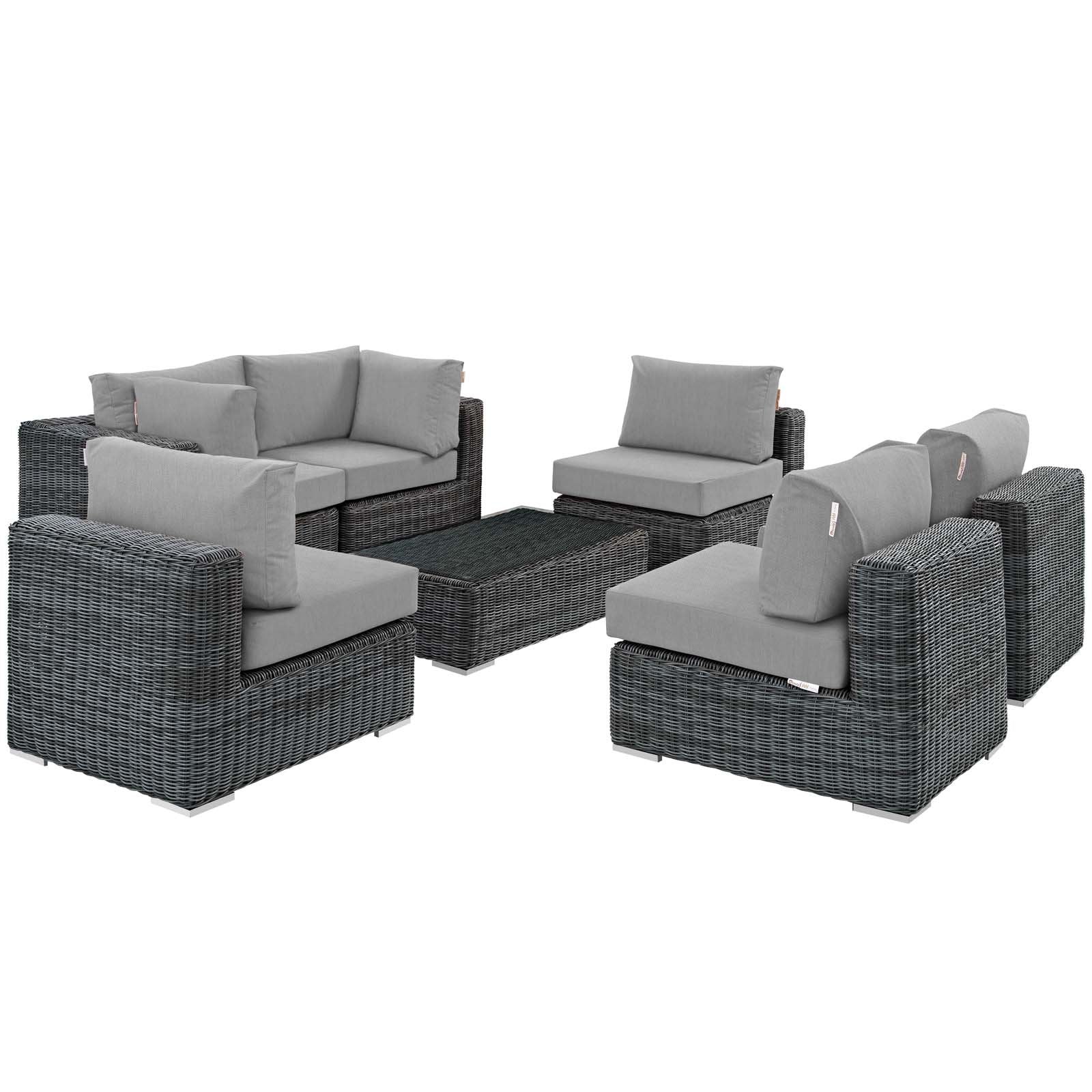 Sunbrella cadet grey cushions