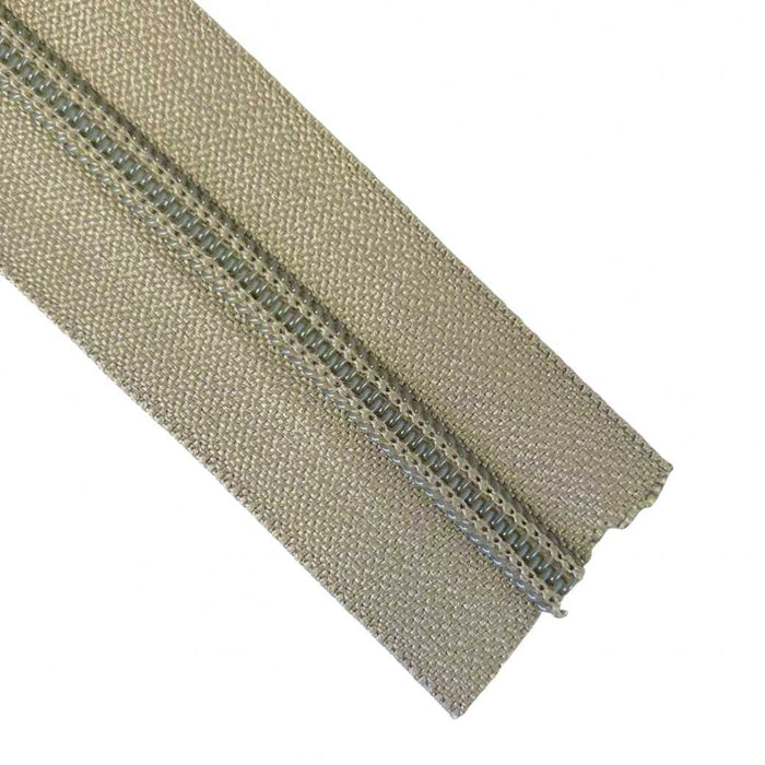 ZIPA #5 Continuous Spiral Coil Zipper – Khaki | Bentwood Textiles