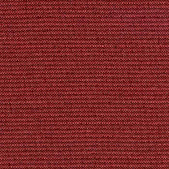 A close-up of a textured red woven fabric, showing the fine weave pattern.