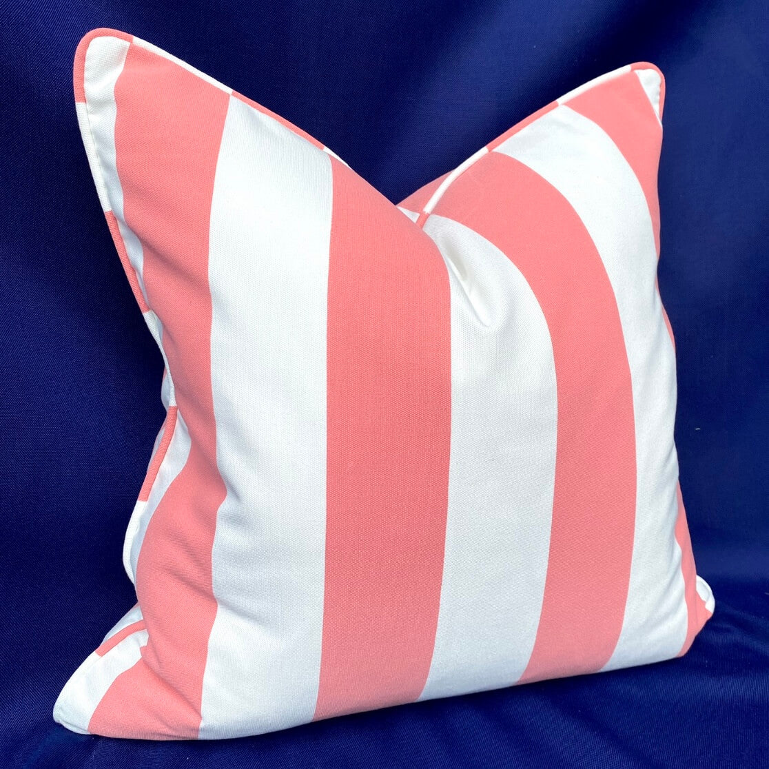 Pink and white striped cushions hotsell