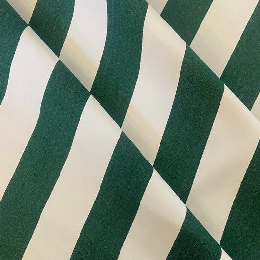 Sunbrella Upholstery Fabric Green 2.5" Stripe