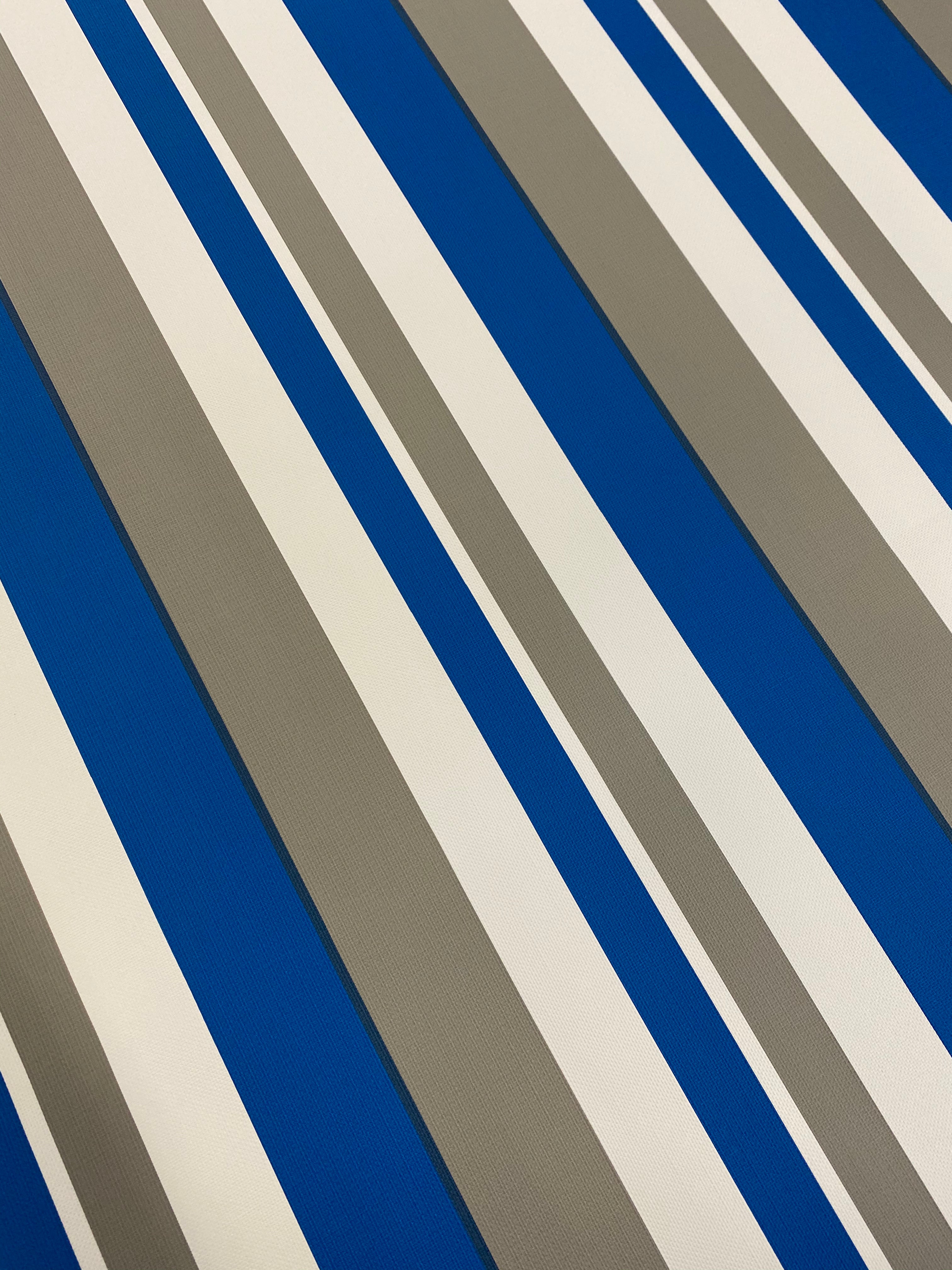 Blue, Grey, White Stripe is a plastic vinyl designed for an array of applications.