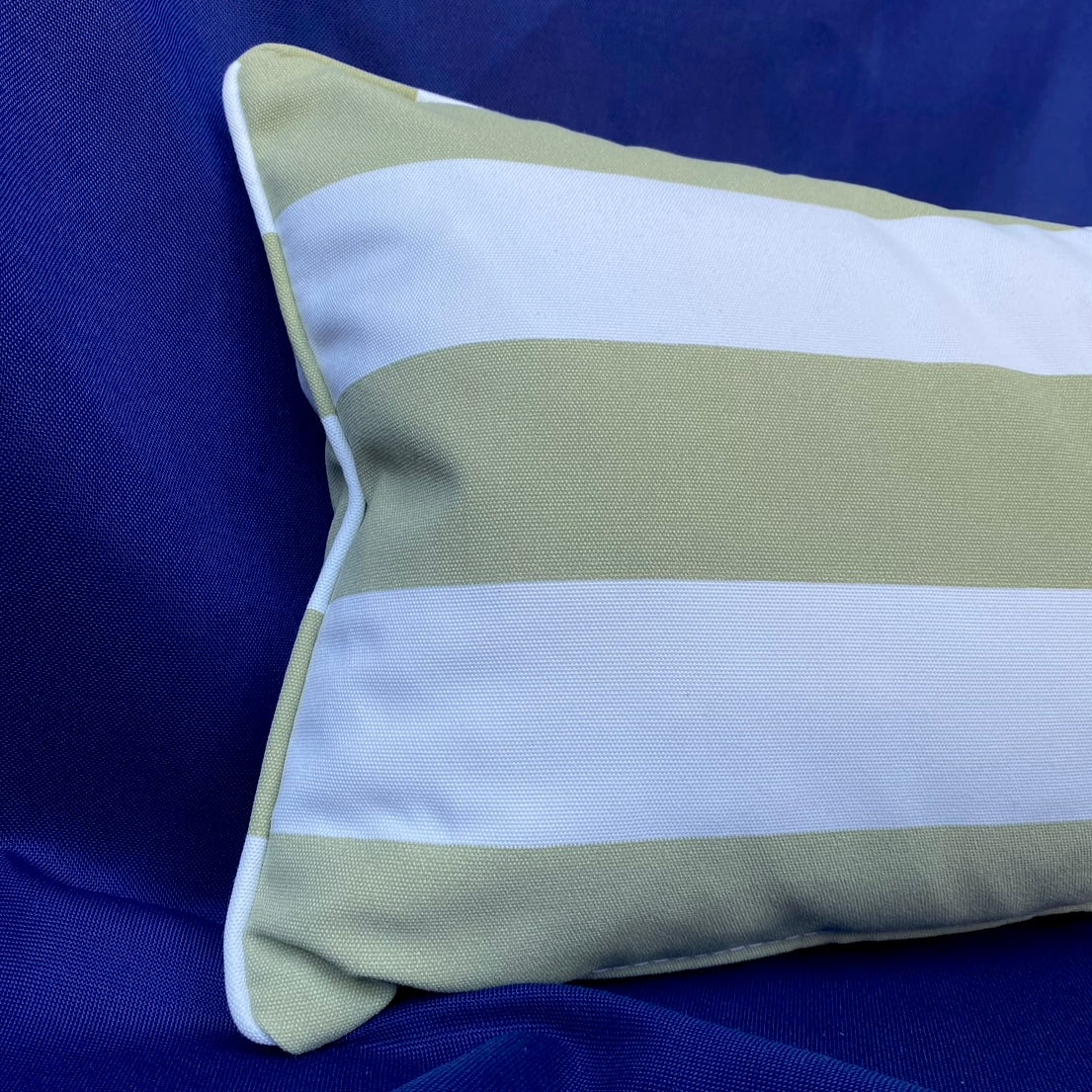Marine Outdoor Cushions – Sage & White