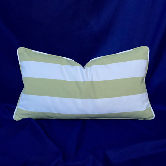Marine Outdoor Cushions – Sage & White