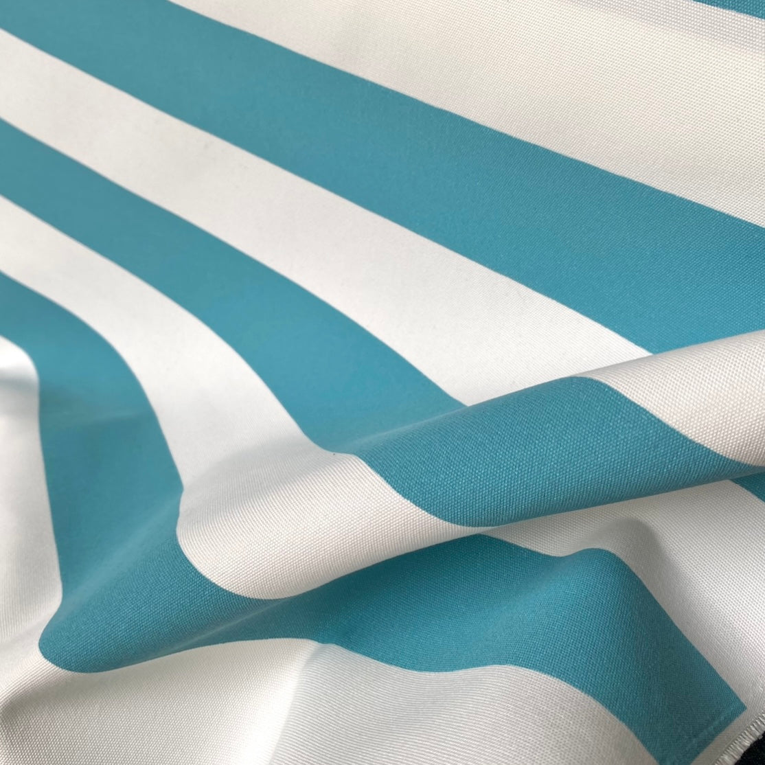 Teal and White Stripe