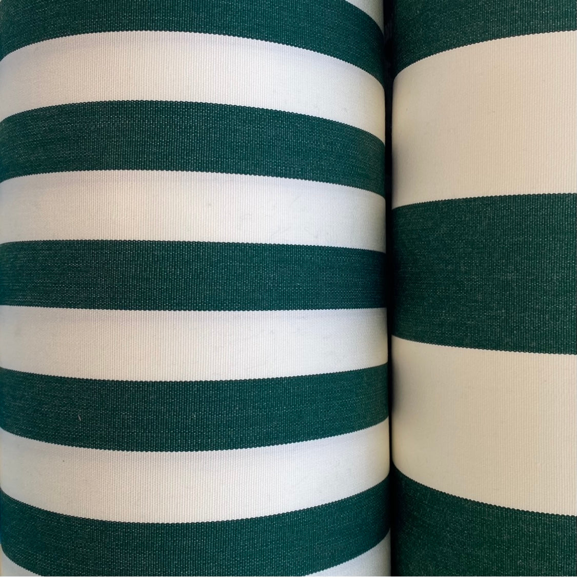 Sunbrella Upholstery Fabric Green 2.5" Stripe