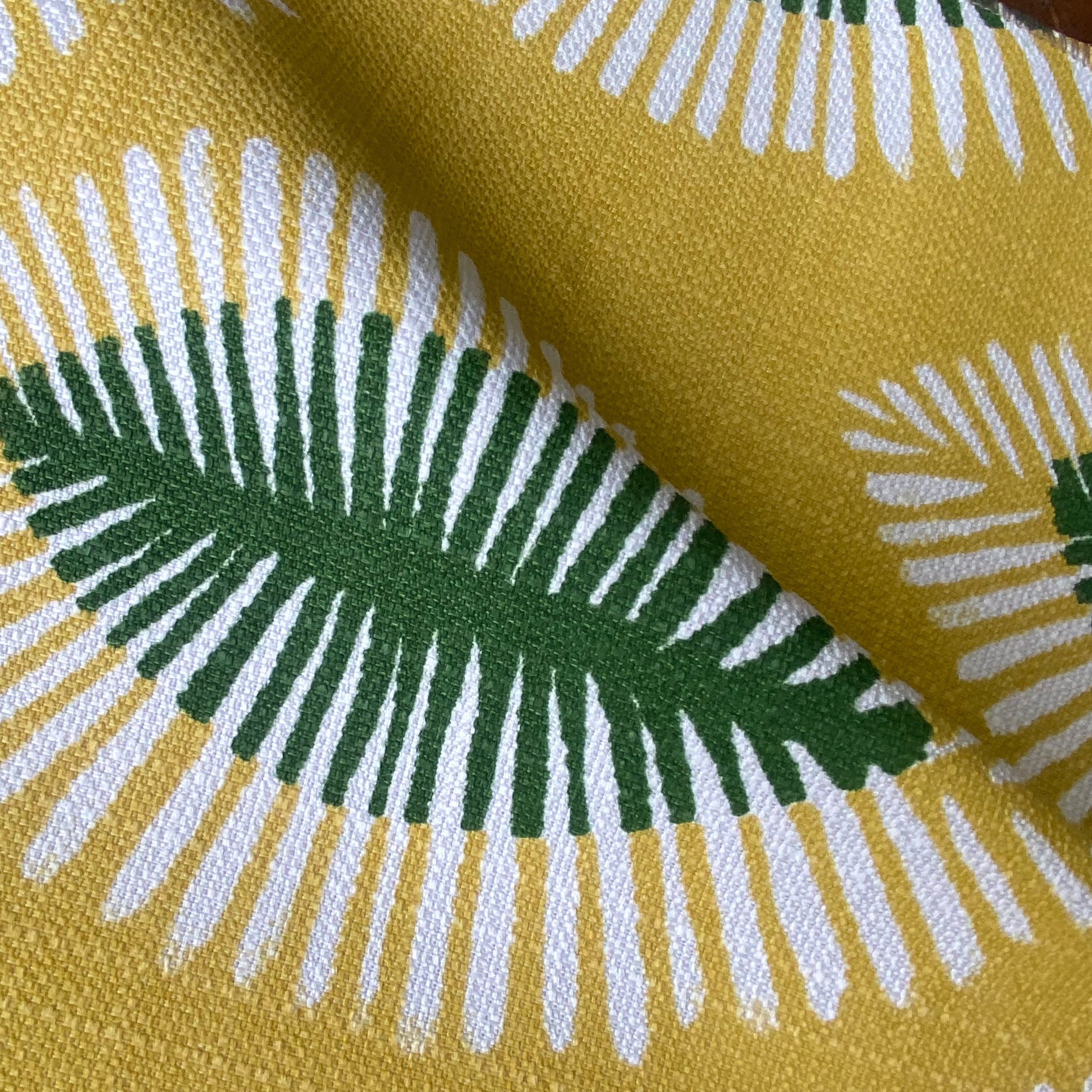 Leafy Sunshine Yellow Outdoor Fabric