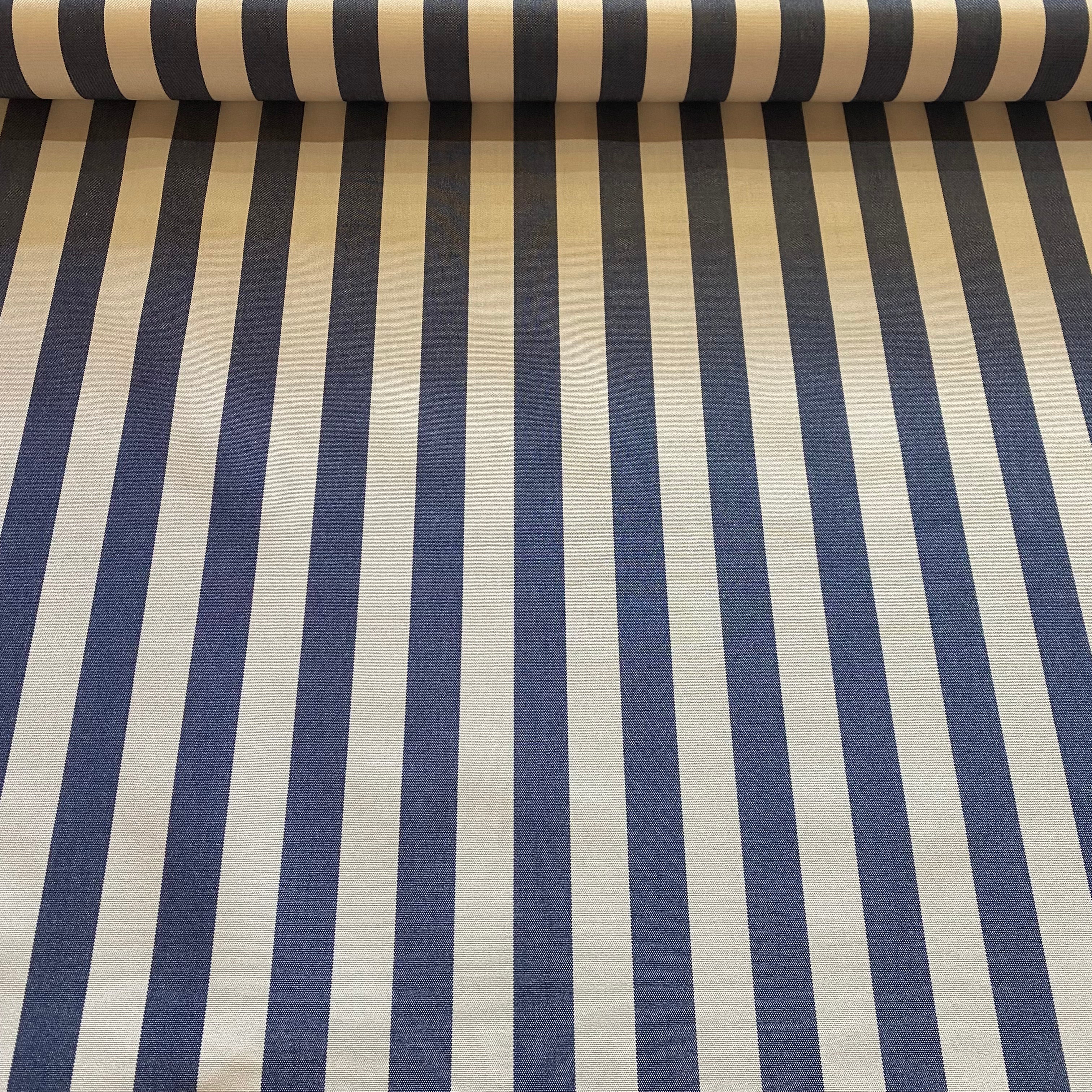 Bentwood Outdoor Fabric: Navy and White Stripe