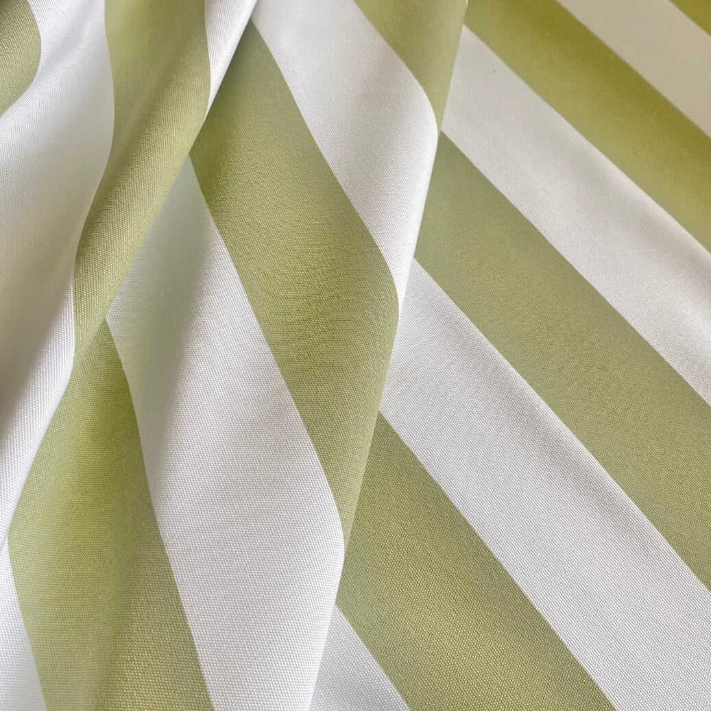 Sage and White Stripe