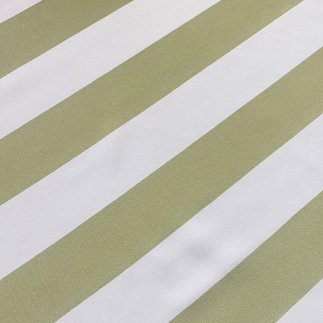 Sage and White Stripe