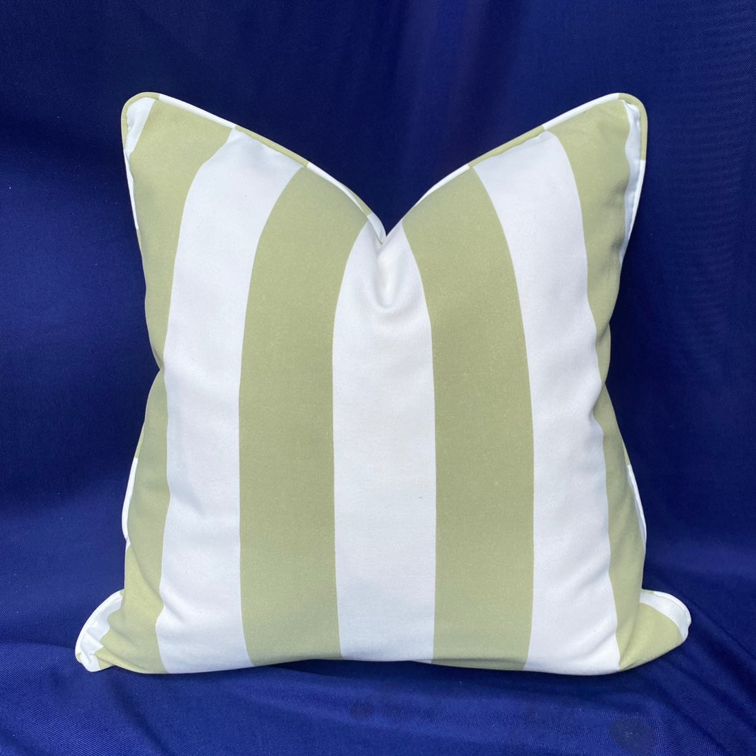 Marine Outdoor Cushions – Sage & White