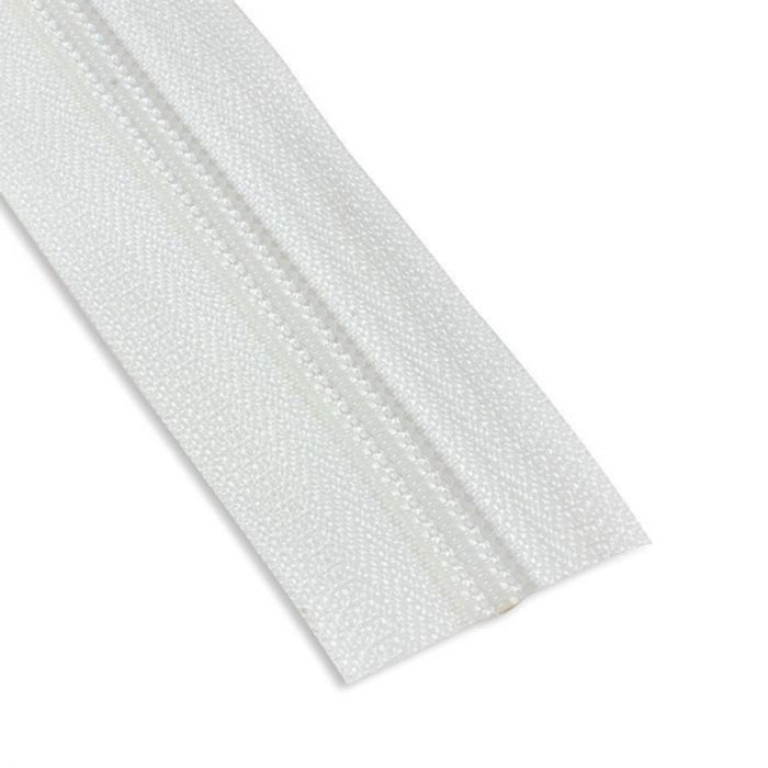 ZIPA #5 Continuous Spiral Coil Zipper – White