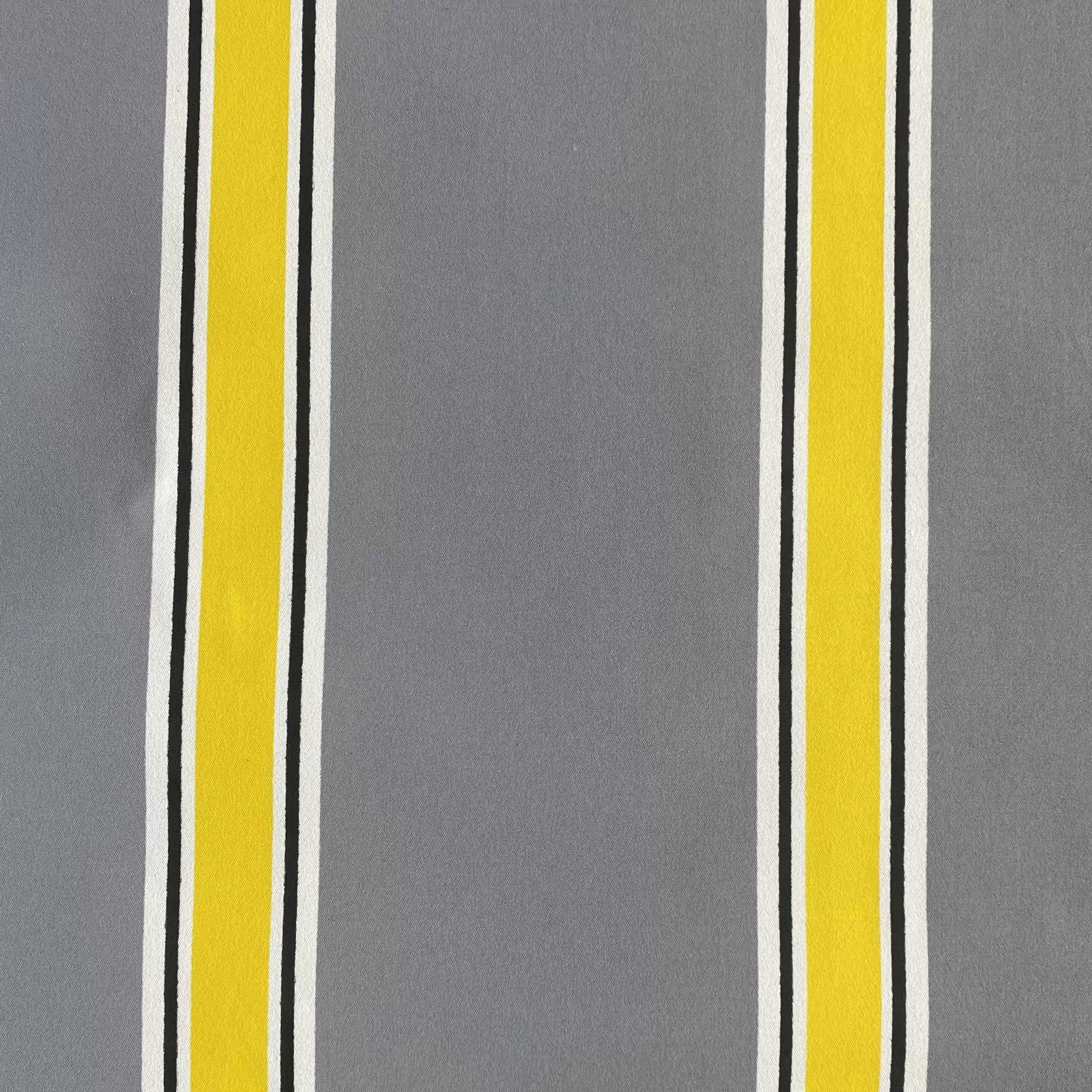 Grey, White, Yellow Stripe