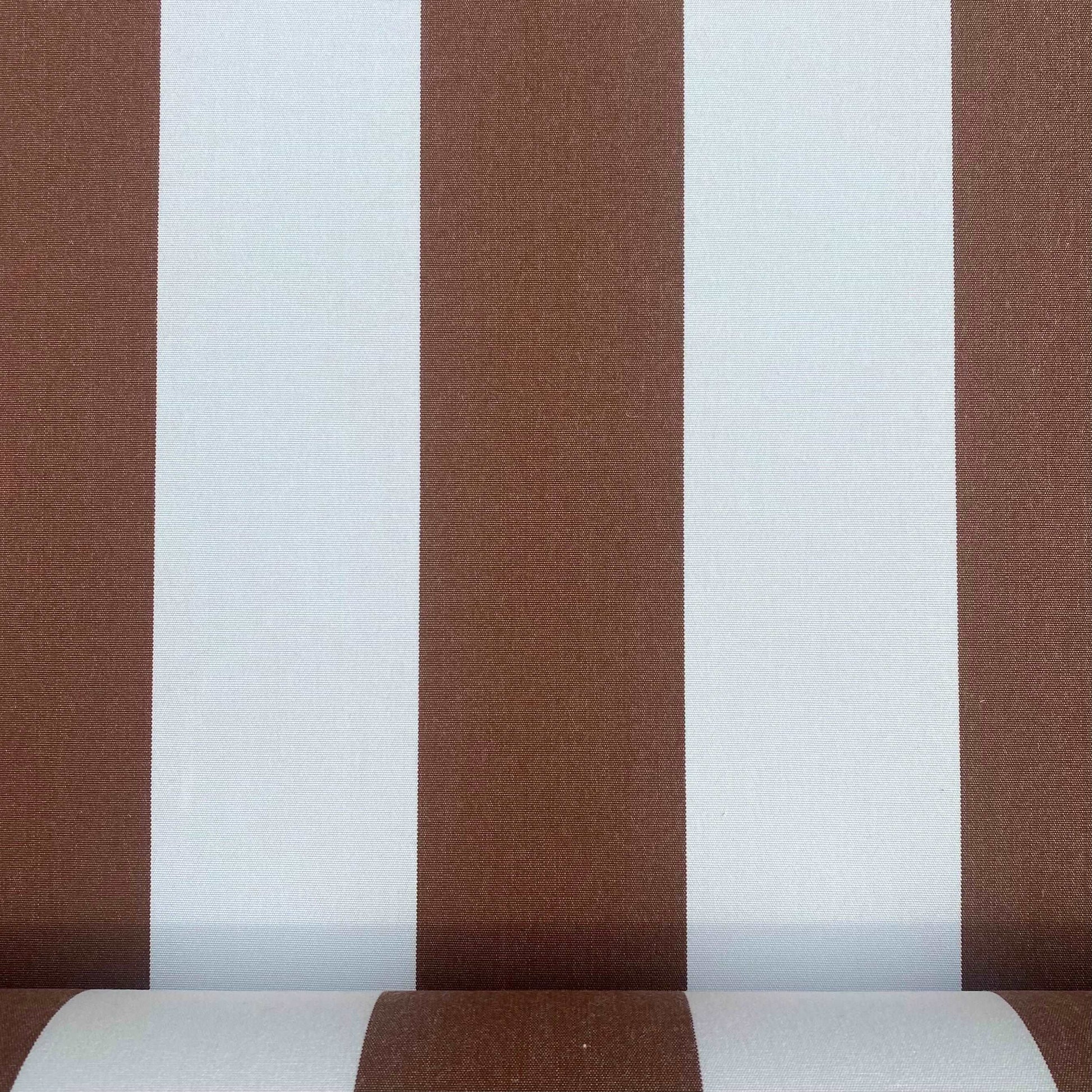 Sunbrella Acrylic Canvas: Brown & White Stripe