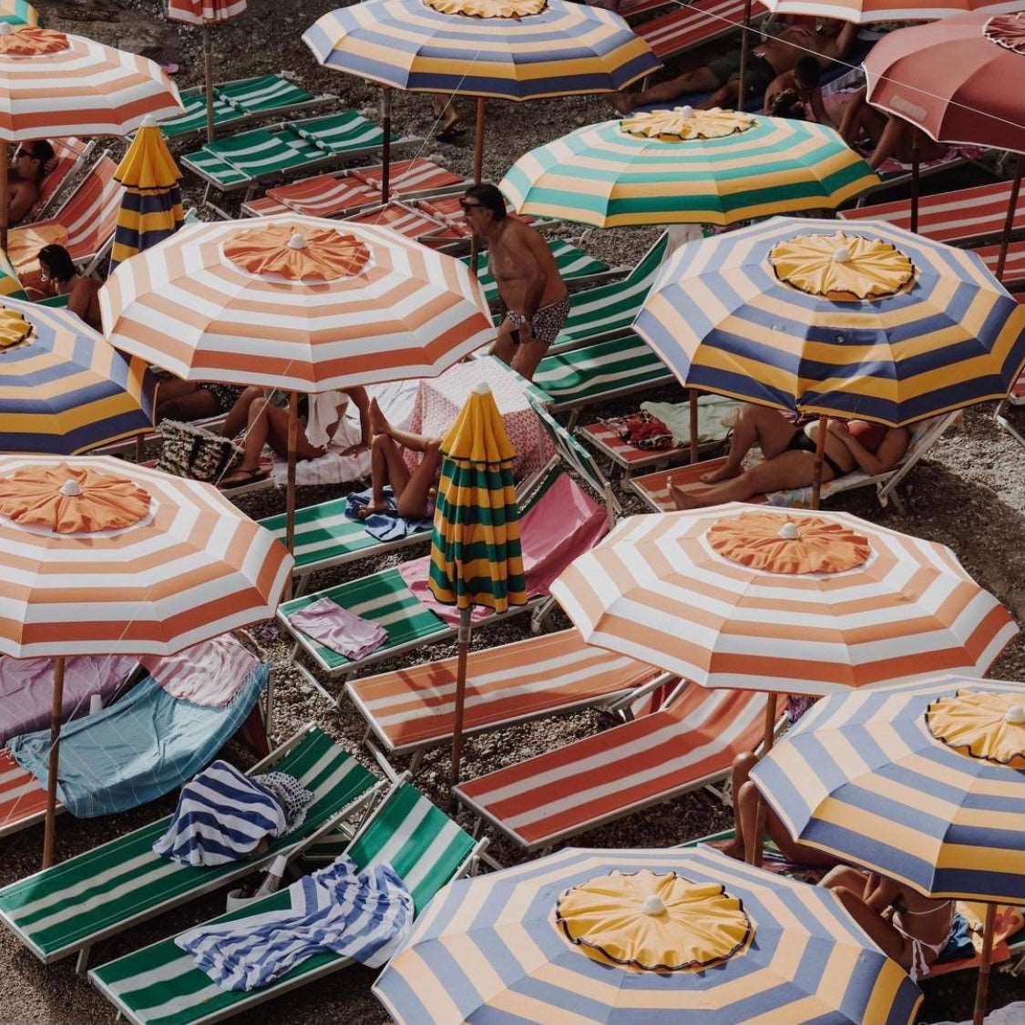 Sunbrella Acrylic Canvas: Orange & White Stripe