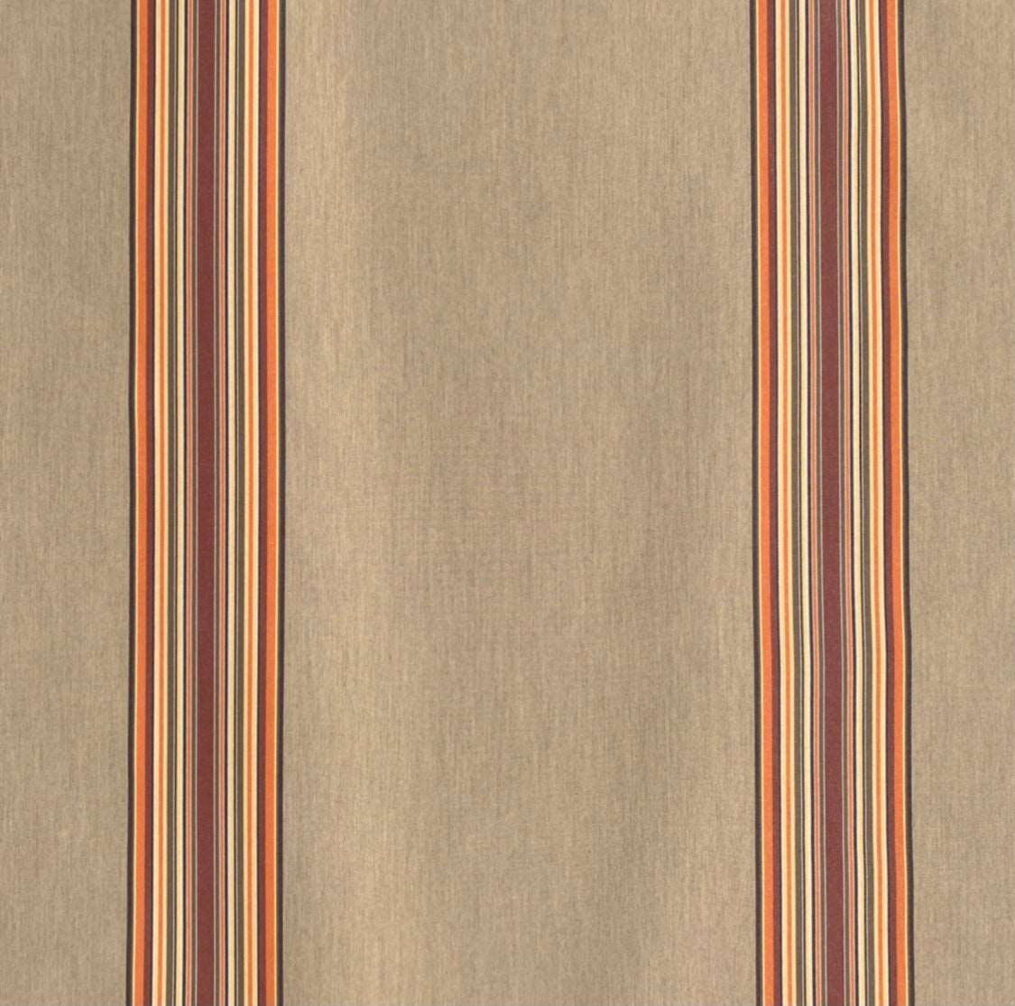 Sunbrella Acrylic Canvas: Taupe, Orange stripe