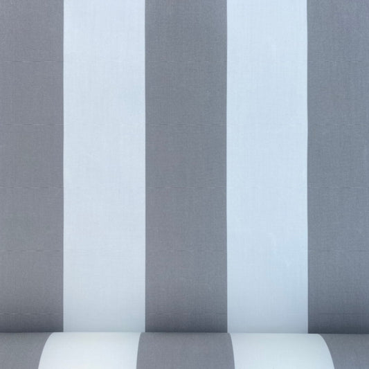Sunbrella Canvas: Grey & White stripe
