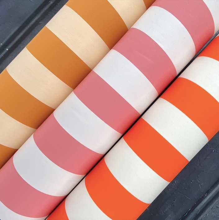 Dickson Orange and White Block Stripe