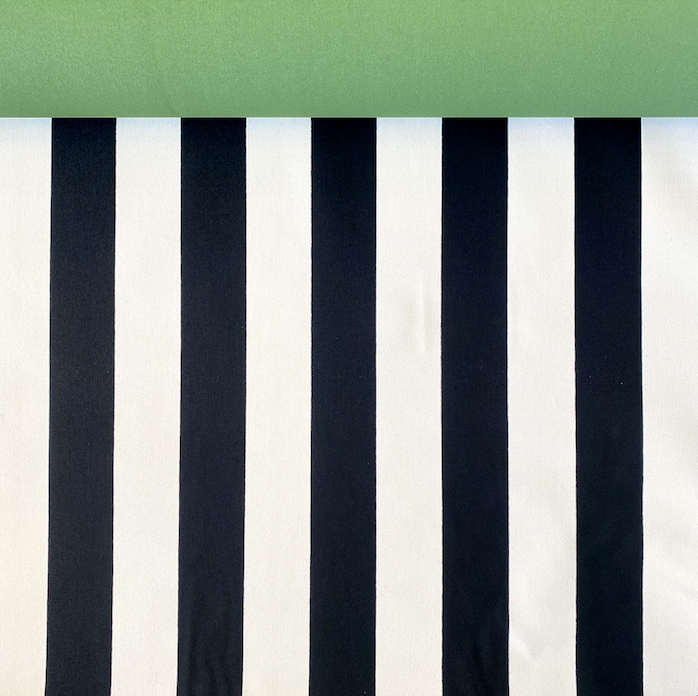 Somerton Awning Canvas: Black & White Stripe 2252