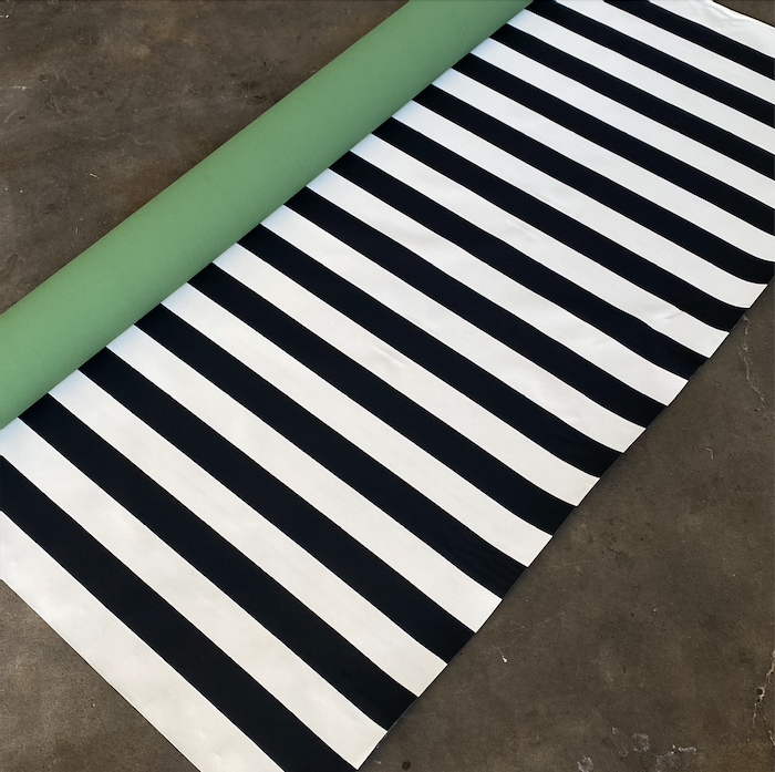 Somerton Awning Canvas: Black & White Stripe 2252