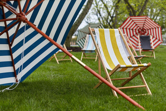 Sunbrella Acrylic Canvas: Yellow and White Stripe